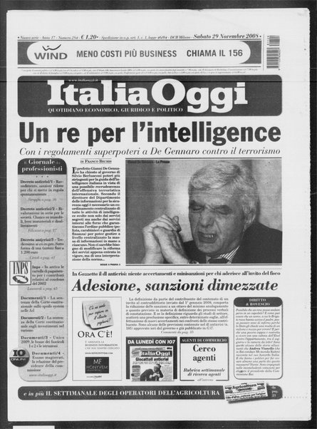 Italia oggi : quotidiano di economia finanza e politica